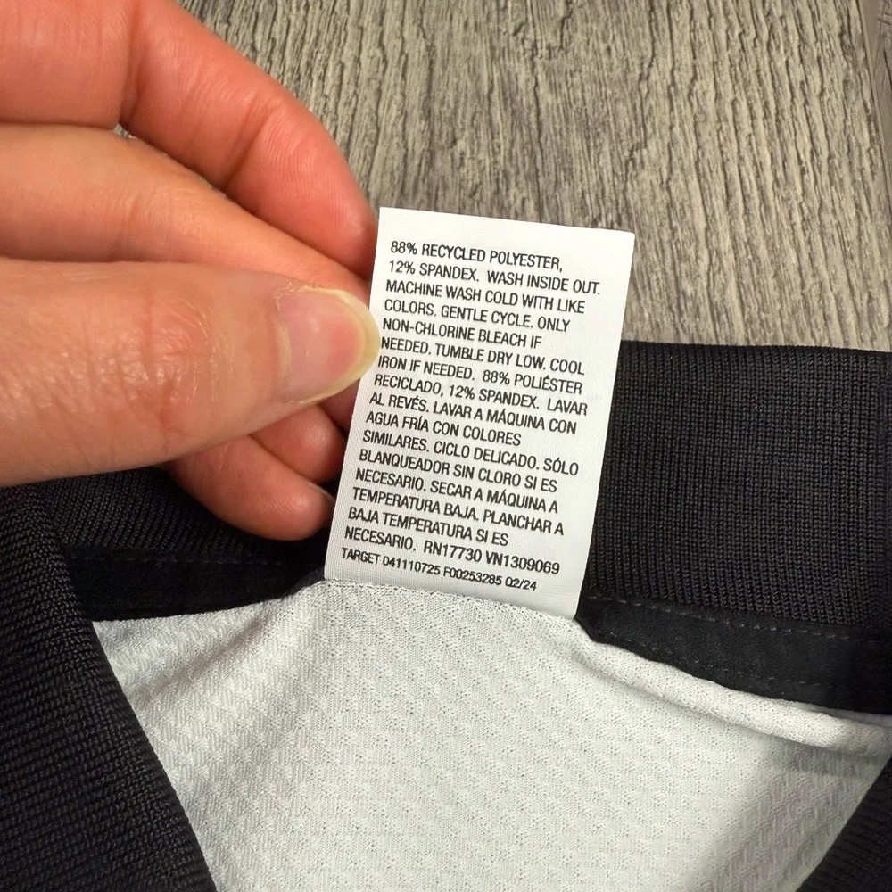 All In Motion Mens Black Print Polo Top - Picture 7 of 7